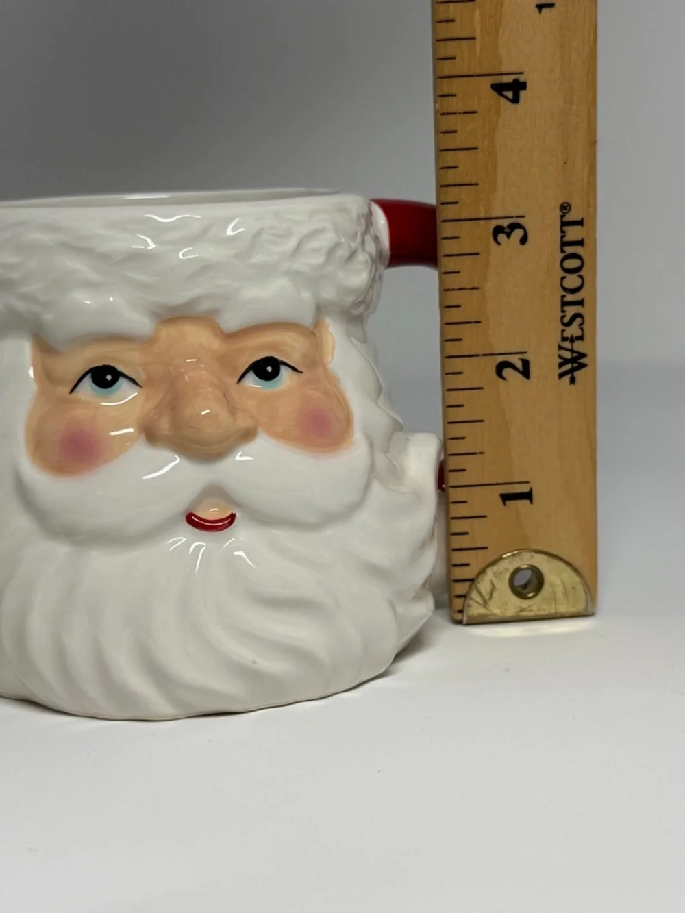 Sur la Table retro Santa Face Ceramic Coffee Cocoa Cup Mug holiday Christmas